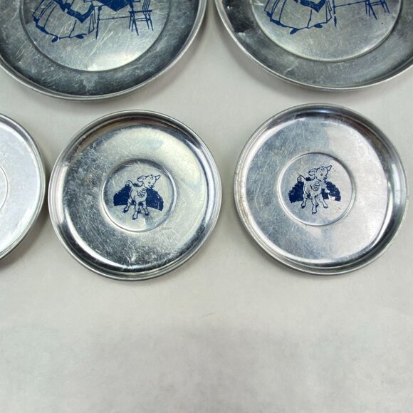 Vintage Little Bo Peep Pretend Play Aluminum Dishes - Picture 5 of 11